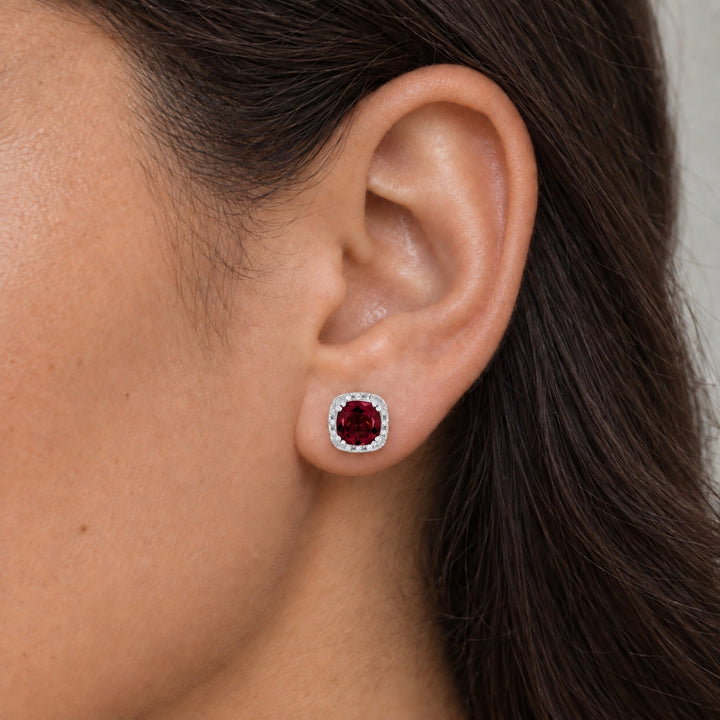 E1516 - 14K Gold Cushion Stud Earrings