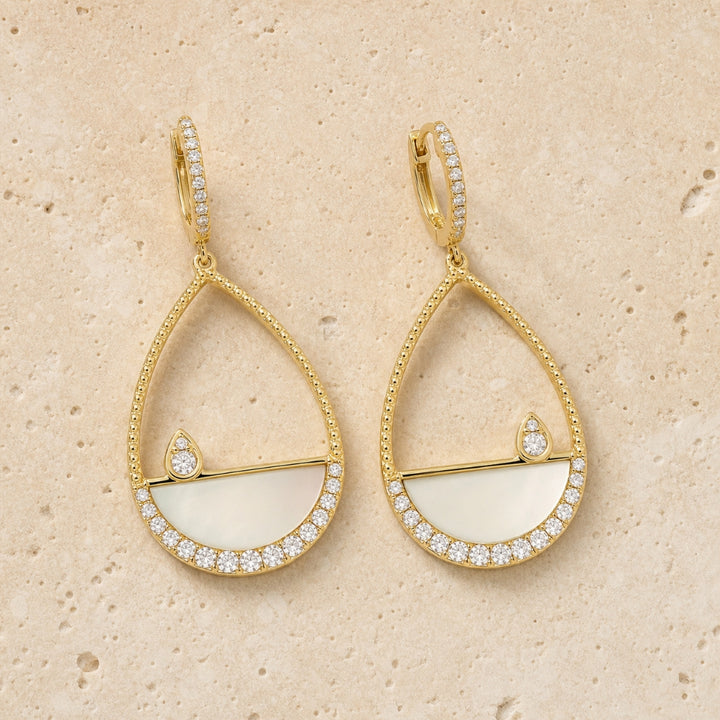 E1542 - 14K Yellow Gold Pear Drop Earrings