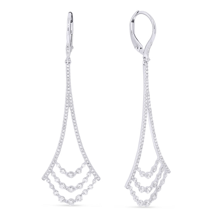 Madison L 14K White Gold Diamond Cocktail Drop Earrings - style E1559W