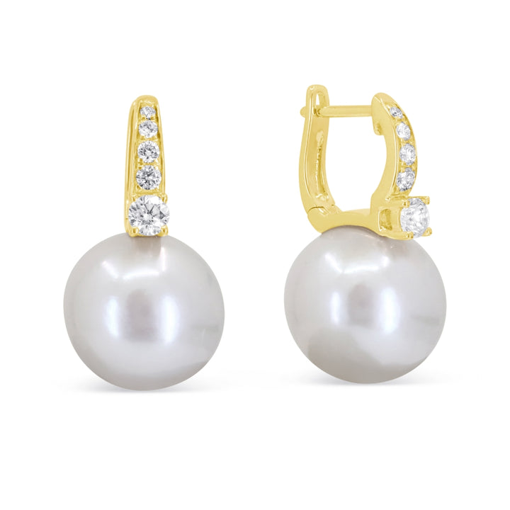 Madison L 14K Yellow Gold Pearl Drop Earrings - style E1639PEY
