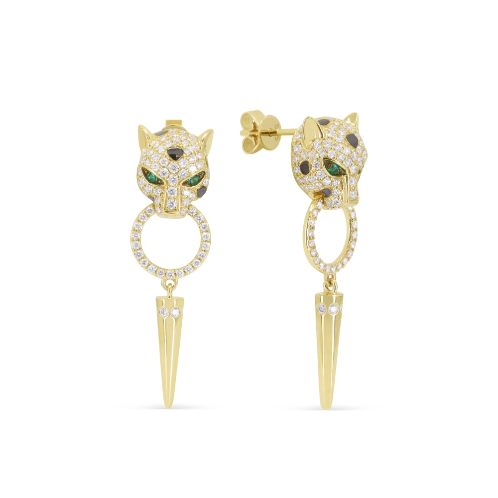 Madison L 14K Yellow Gold Diamond Drop Earrings - style E1694Y