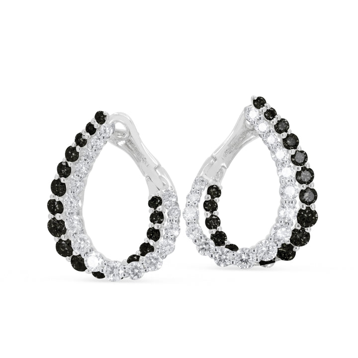 Madison L 14K White Gold Black Diamond Earrings - style E1703BDIAW