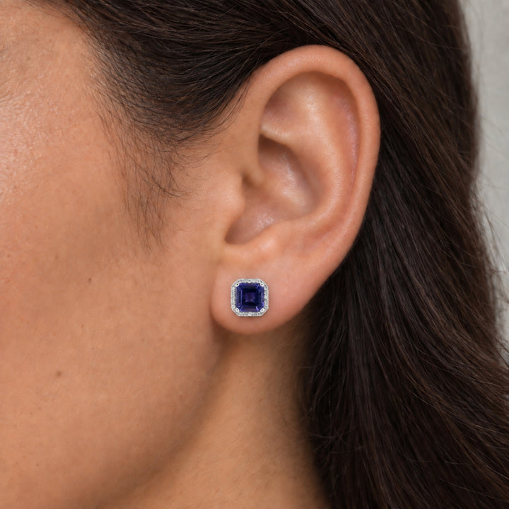 E1731 - 14K Gold Cushion Stud Earrings