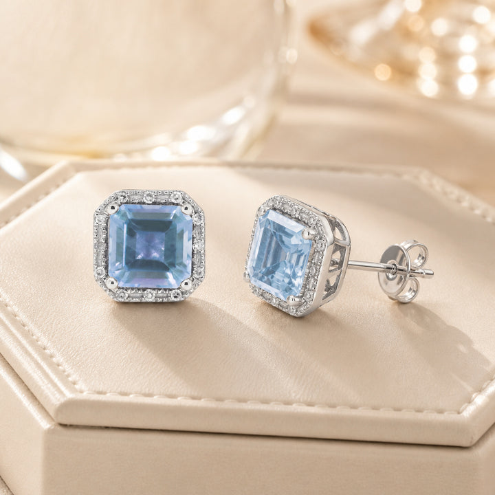 E1731 - 14K Gold Cushion Stud Earrings