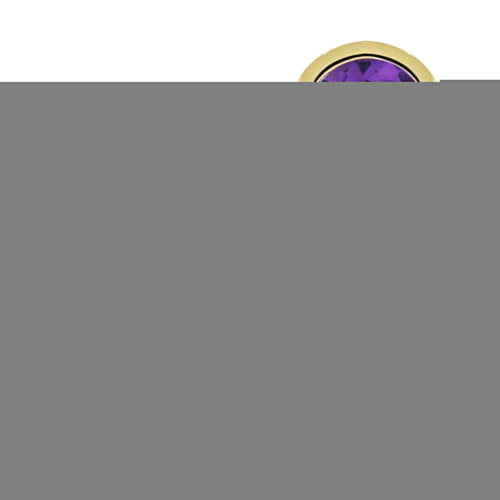 Beautiful Hand Crafted 14K Yellow Gold 5MM Amethyst And Diamond Essentials Collection Stud Earrings
