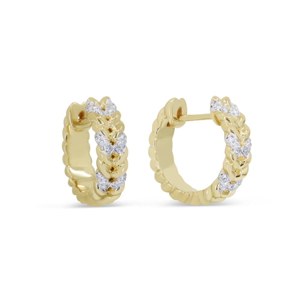 Beautiful Hand Crafted 14K Yellow Gold   And Diamond Milano Collection
