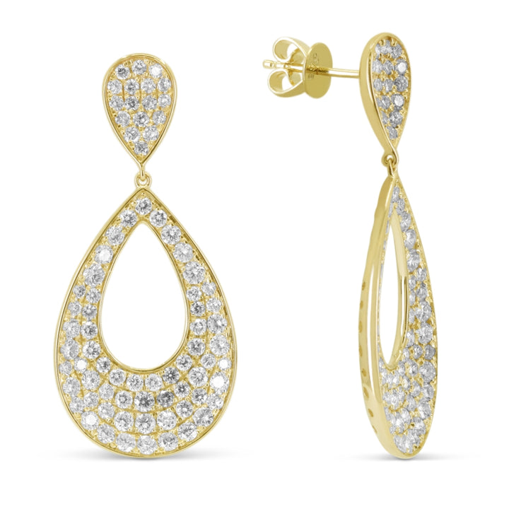 Madison L 14K Yellow Gold Diamond Drop Earrings - style E1817Y