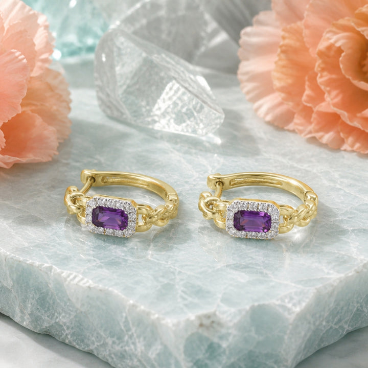 E1823 - 14K Yellow Gold Hoop Earrings