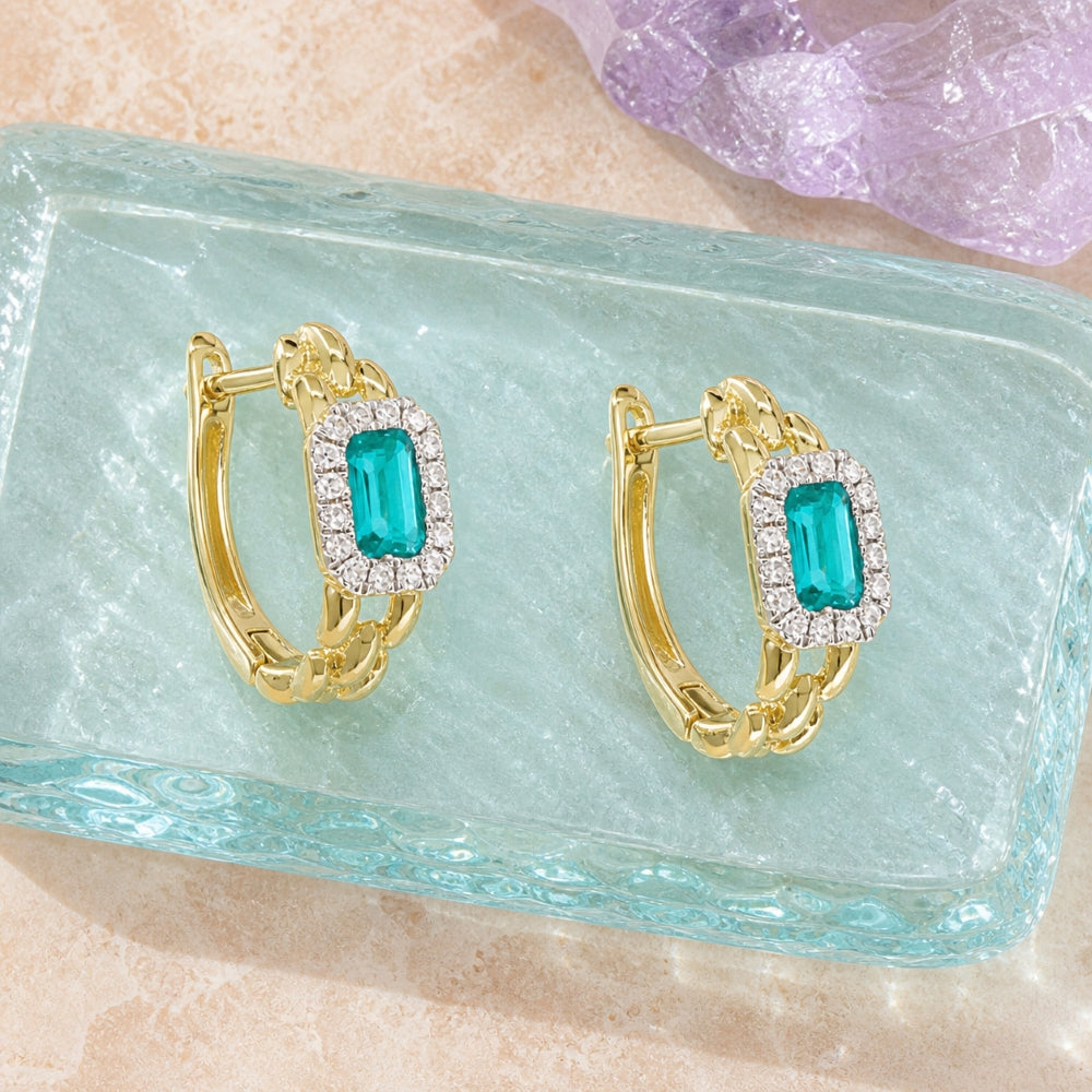 E1823 - 14K Yellow Gold Hoop Earrings