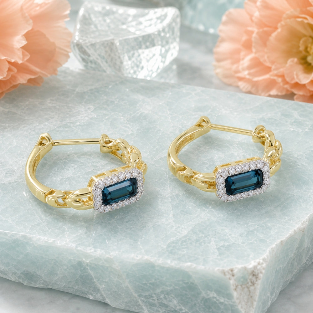 E1823 - 14K Yellow Gold Hoop Earrings