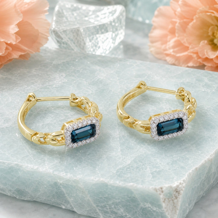 E1823 - 14K Yellow Gold Hoop Earrings