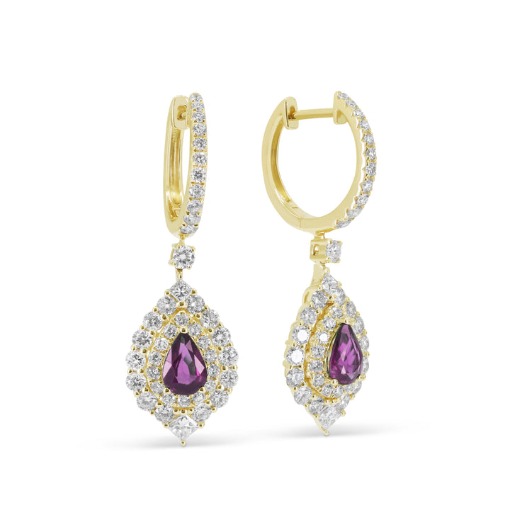 Beautiful Hand Crafted 14K Yellow Gold  Pink Sapphire And Diamond Arianna Collection