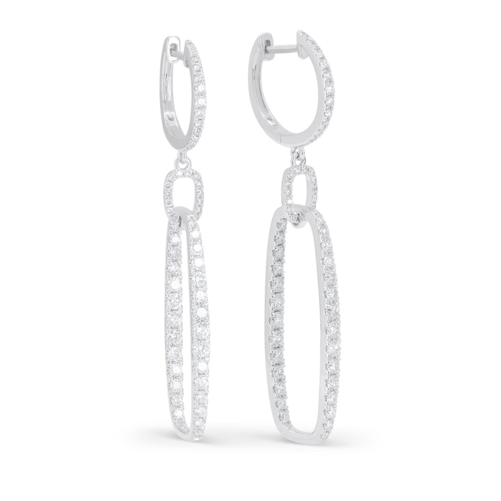 Madison L 14K White Gold Diamond Drop Earrings - style E1863W