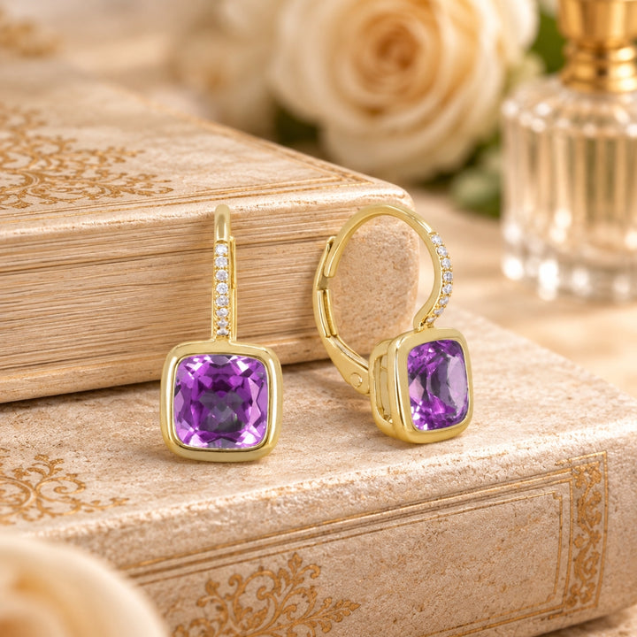 E1907 - 14K Yellow Gold Drop Earrings