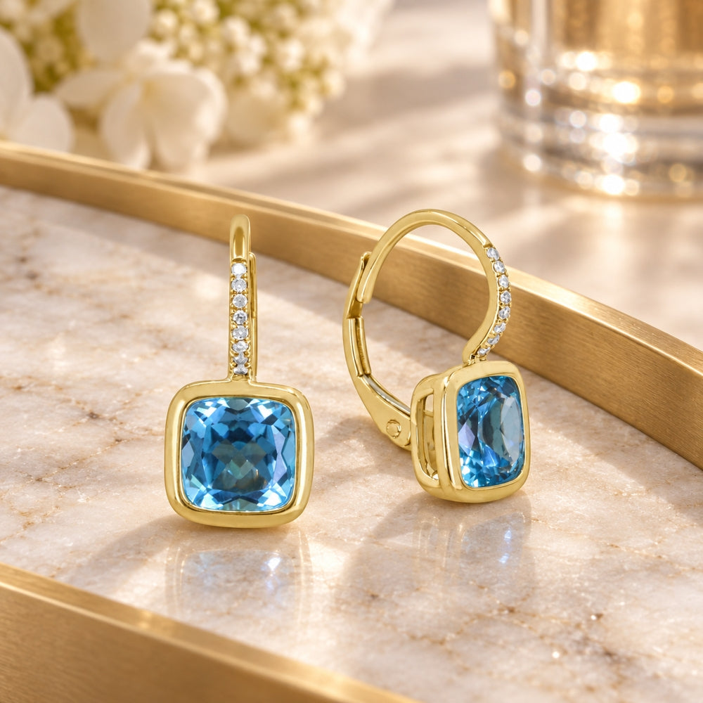 E1907 - 14K Yellow Gold Drop Earrings