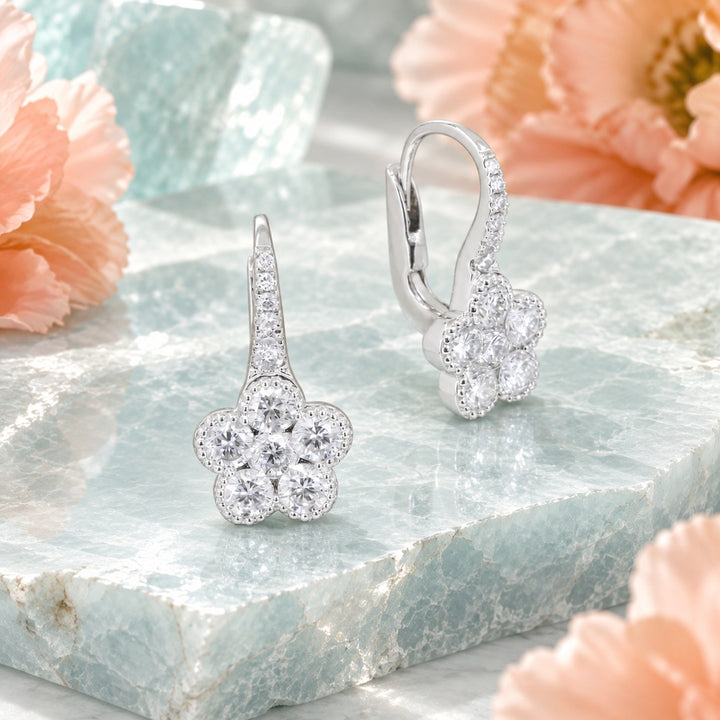 E1912 - 14K & 18K Gold Diamond Drop Earrings