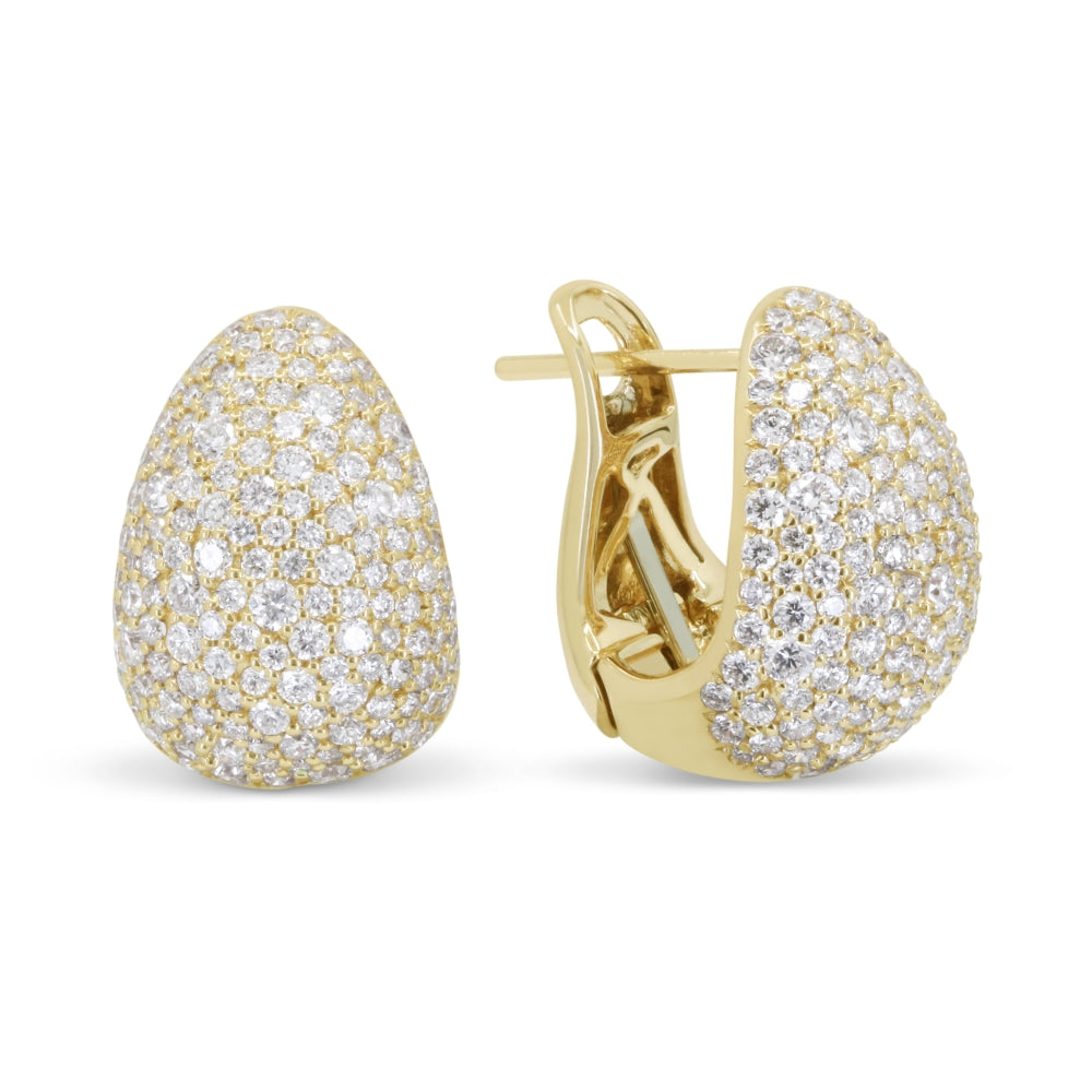 Madison L 14K Yellow Gold Diamond Hoop Earrings - style E1935Y