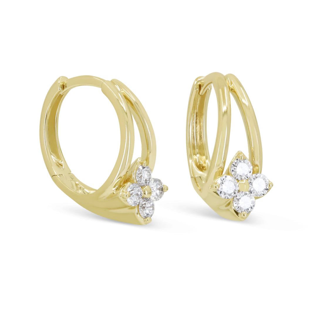 Madison L 14K Yellow Gold Diamond Drop Earrings - style E1936Y