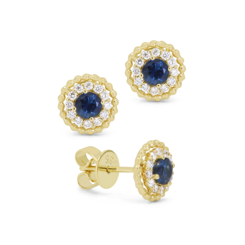 Madison L 14K Yellow Gold Sapphire Earrings - style E1946SAY