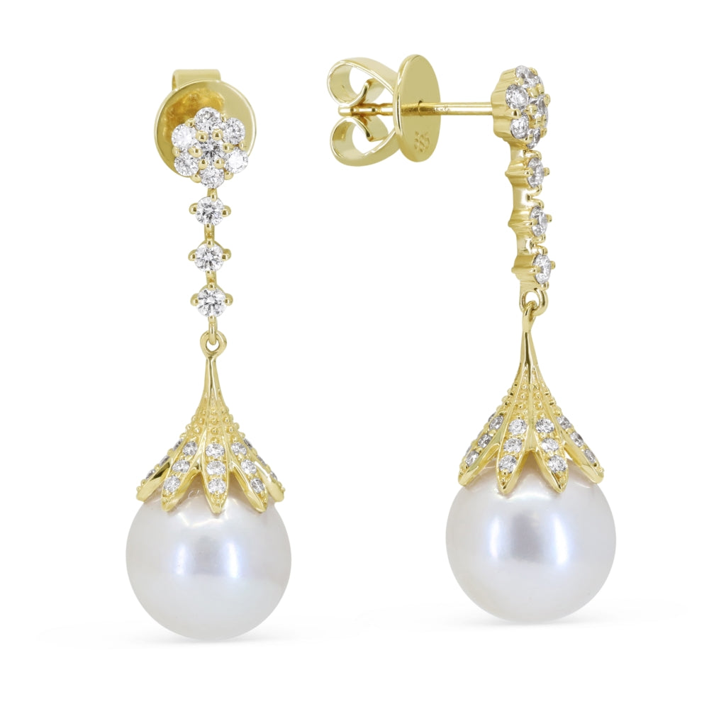 Madison L 14K Yellow Gold Pearl Drop Earrings - style E1950PEY