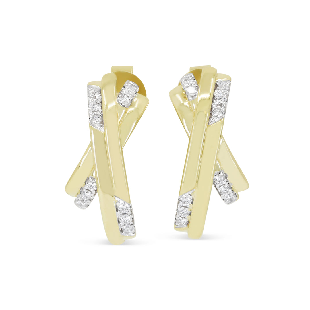 Madison L 14K Yellow Gold Diamond Stud Earrings - style E1953Y
