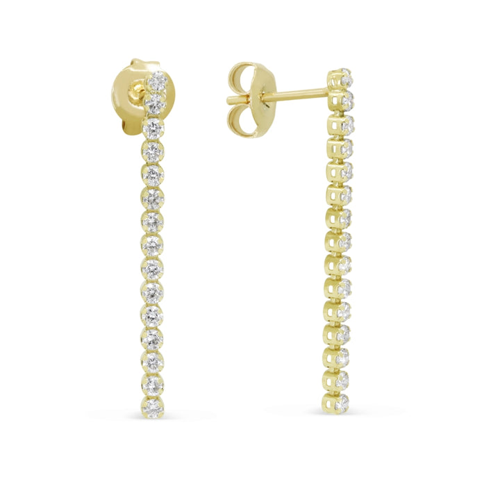 Madison L 14K Yellow Gold Diamond Drop Earrings - style E1961Y