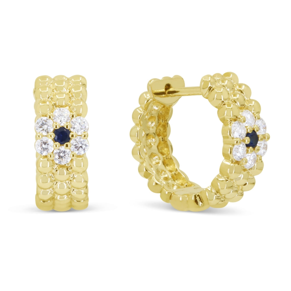 Madison L 14K Yellow Gold Sapphire Earrings - style E1972SAY
