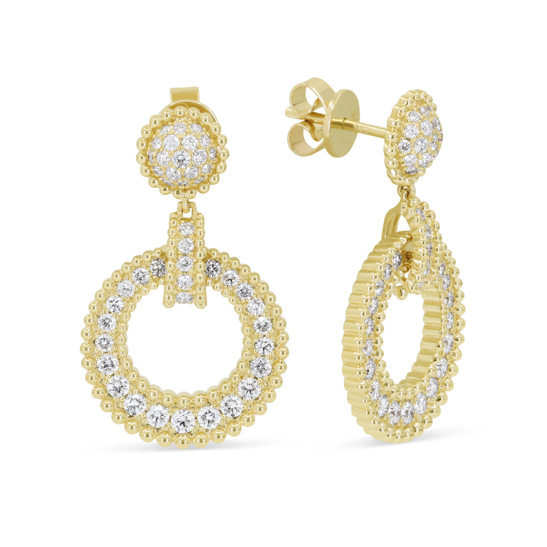 Madison L 14K Yellow Gold Diamond Stud Earrings - style E1973Y