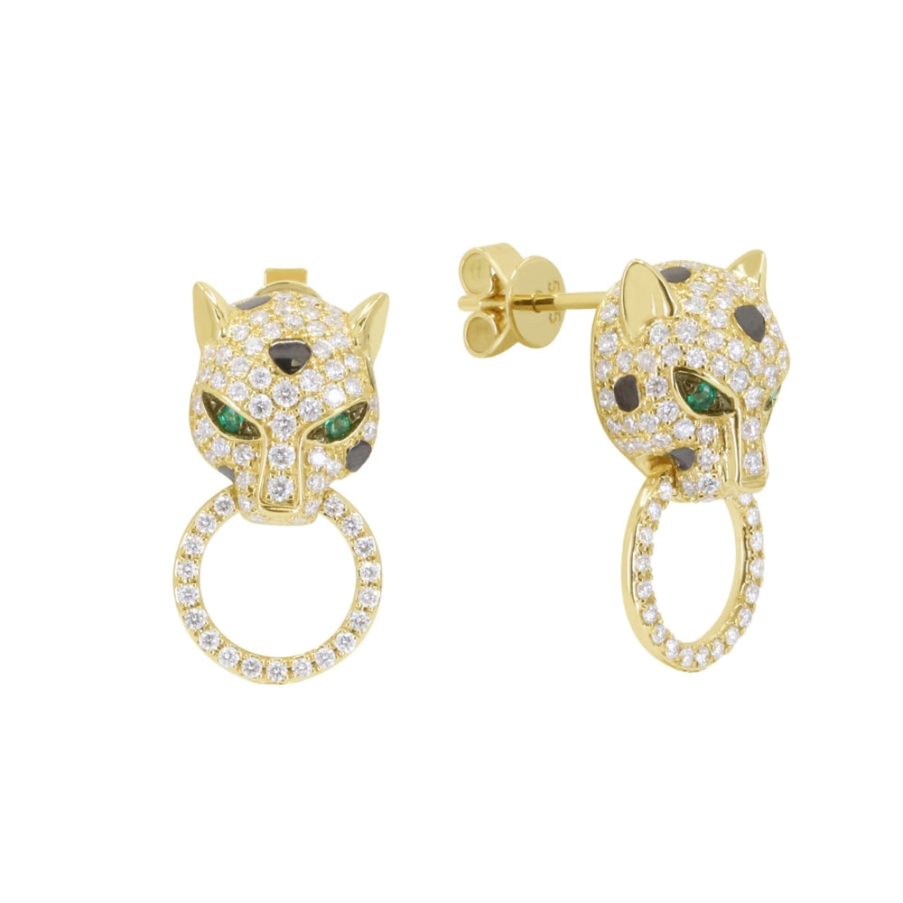 Madison L 14K Yellow Gold Emerald Drop Earrings - style E1980EMY
