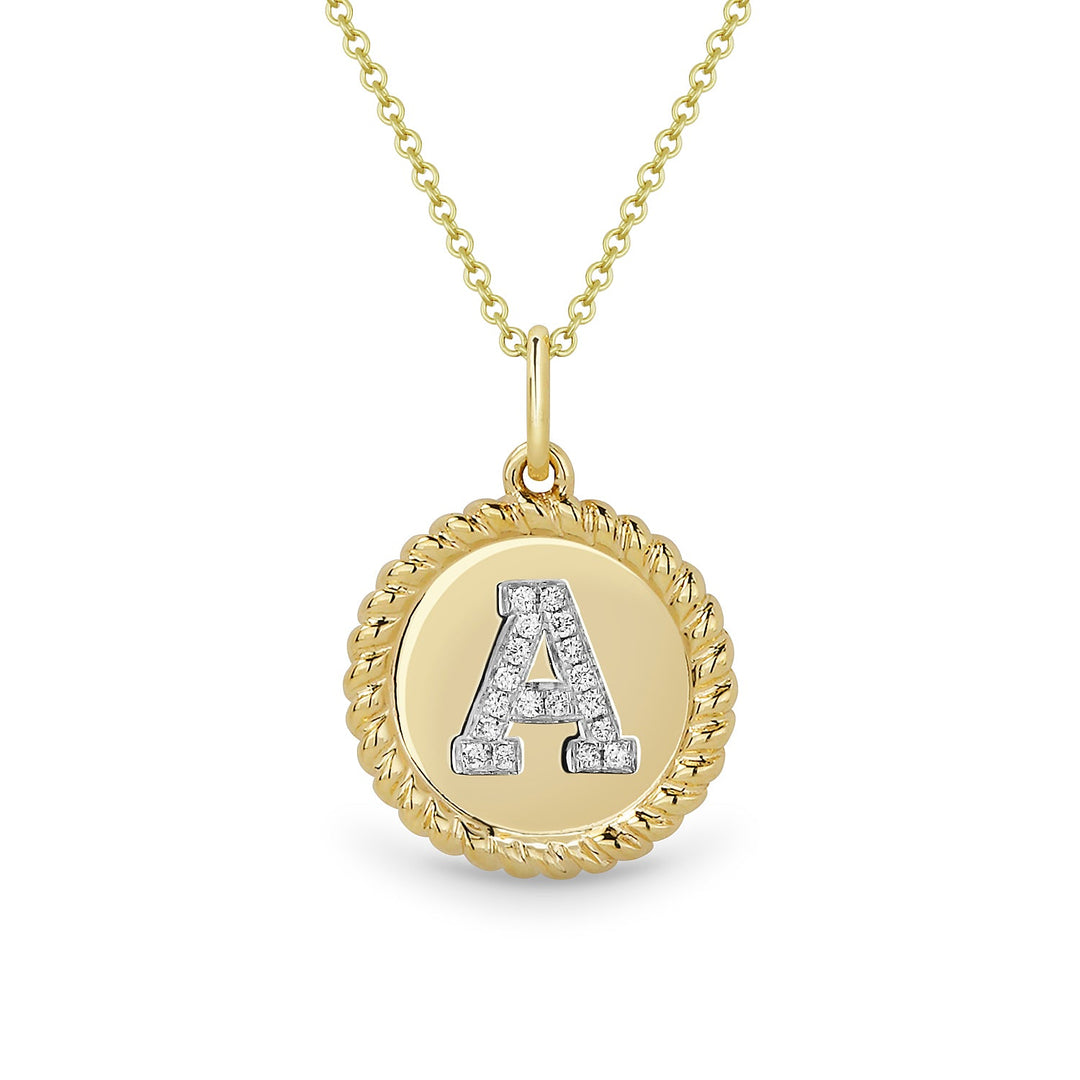 Beautiful Hand Crafted 14K Yellow Gold  Yellow Gold And Diamond Milano Collection Pendant