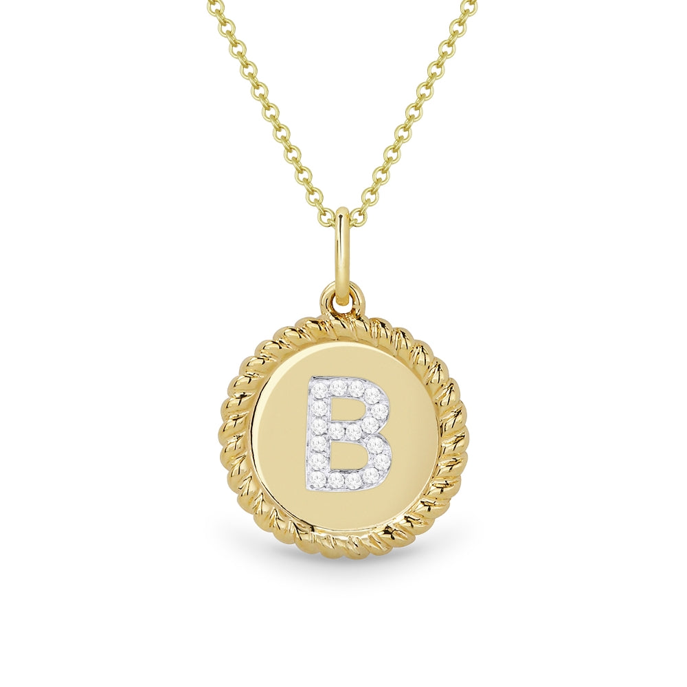 Beautiful Hand Crafted 14K Yellow Gold  Yellow Gold And Diamond Milano Collection Pendant