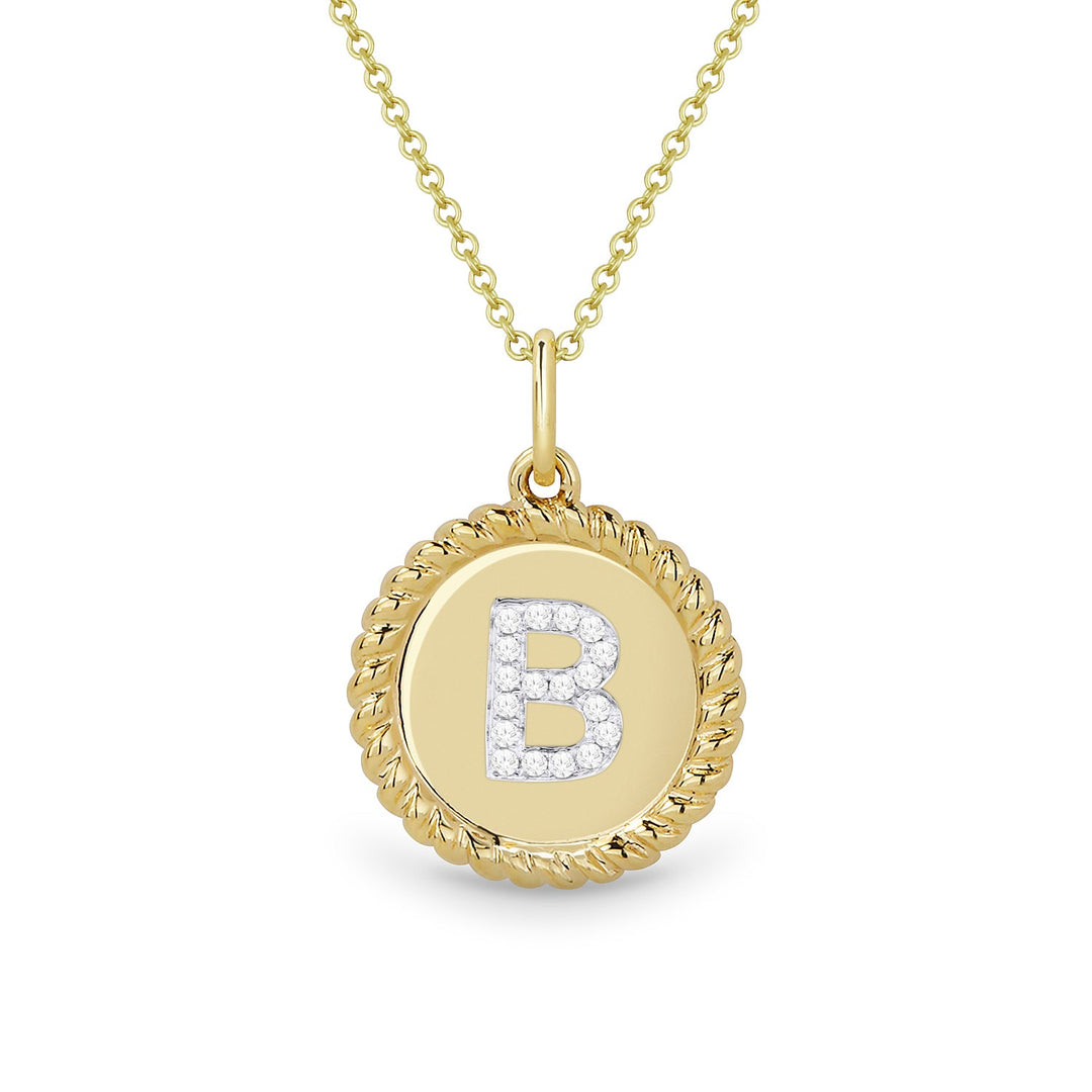 Beautiful Hand Crafted 14K Yellow Gold  Yellow Gold And Diamond Milano Collection Pendant