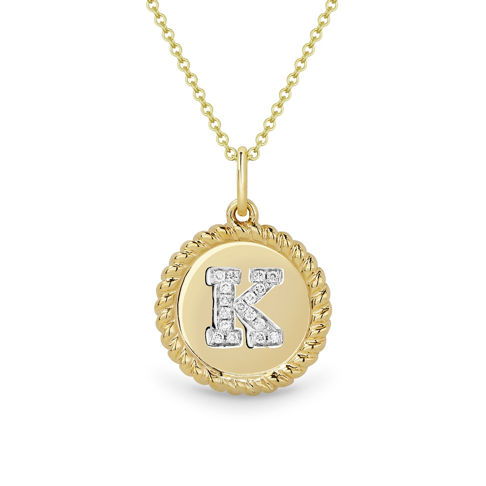 Beautiful Hand Crafted 14K Yellow Gold  Yellow Gold And Diamond Milano Collection Pendant