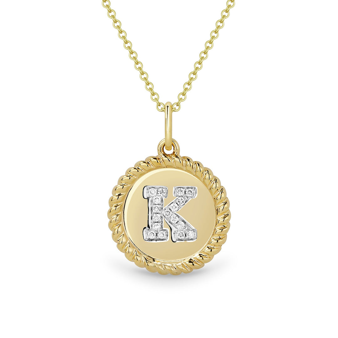 Beautiful Hand Crafted 14K Yellow Gold  Yellow Gold And Diamond Milano Collection Pendant