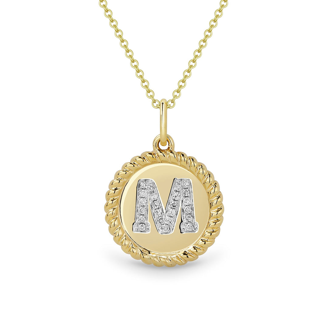 Beautiful Hand Crafted 14K Yellow Gold  Yellow Gold And Diamond Milano Collection Pendant