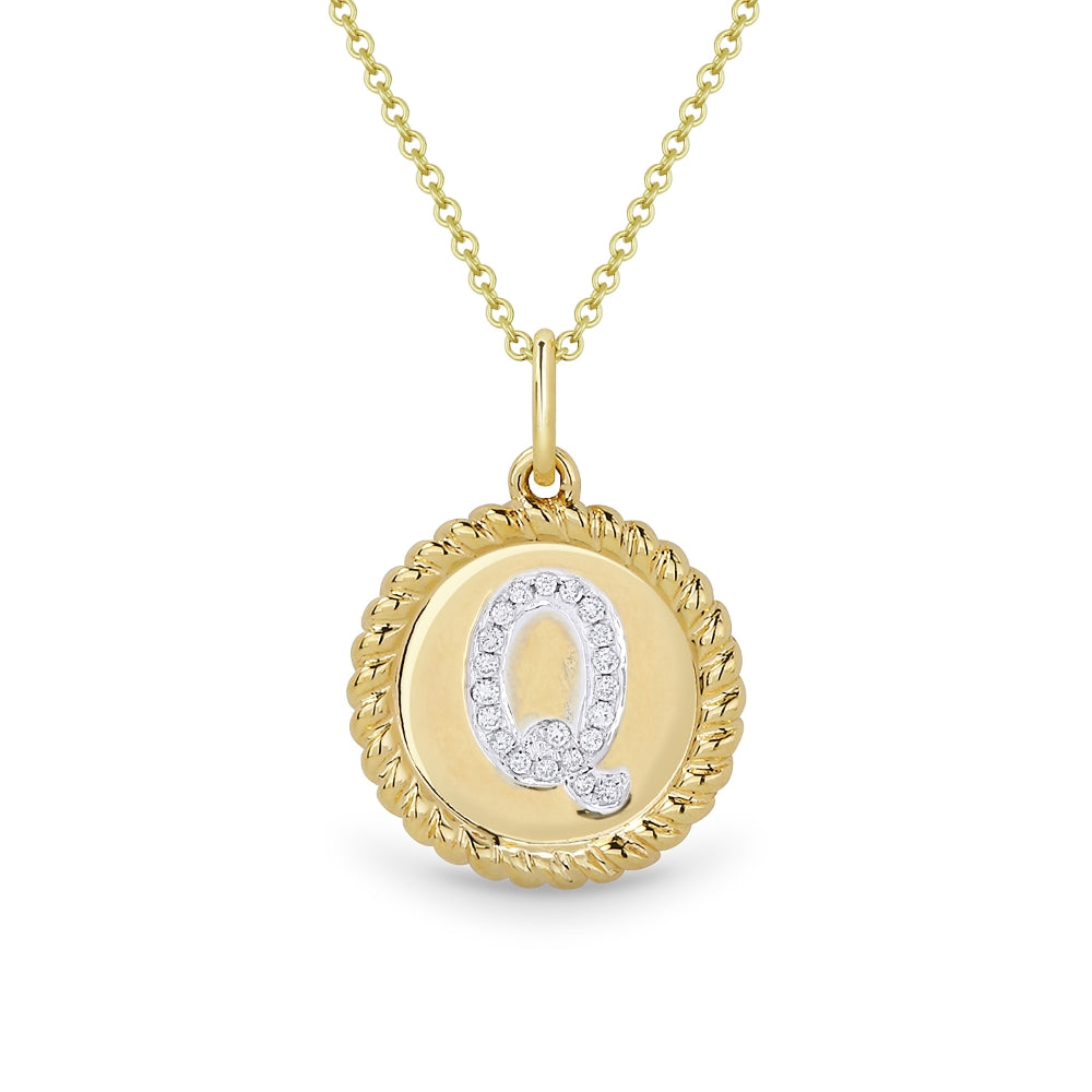 Beautiful Hand Crafted 14K Yellow Gold  Yellow Gold And Diamond Milano Collection Pendant