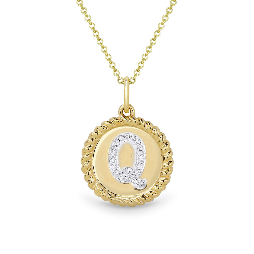 Beautiful Hand Crafted 14K Yellow Gold  Yellow Gold And Diamond Milano Collection Pendant