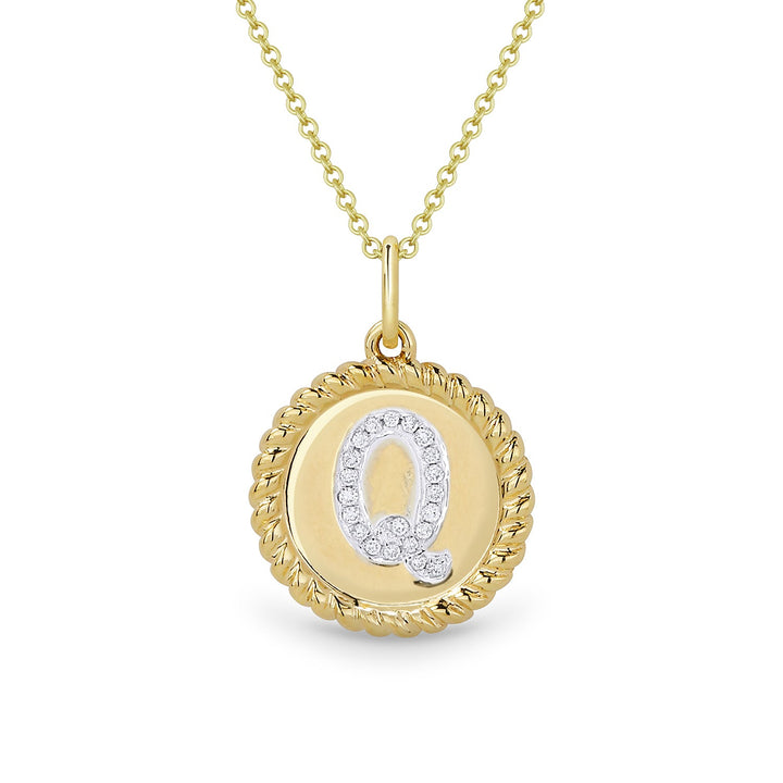 Beautiful Hand Crafted 14K Yellow Gold  Yellow Gold And Diamond Milano Collection Pendant