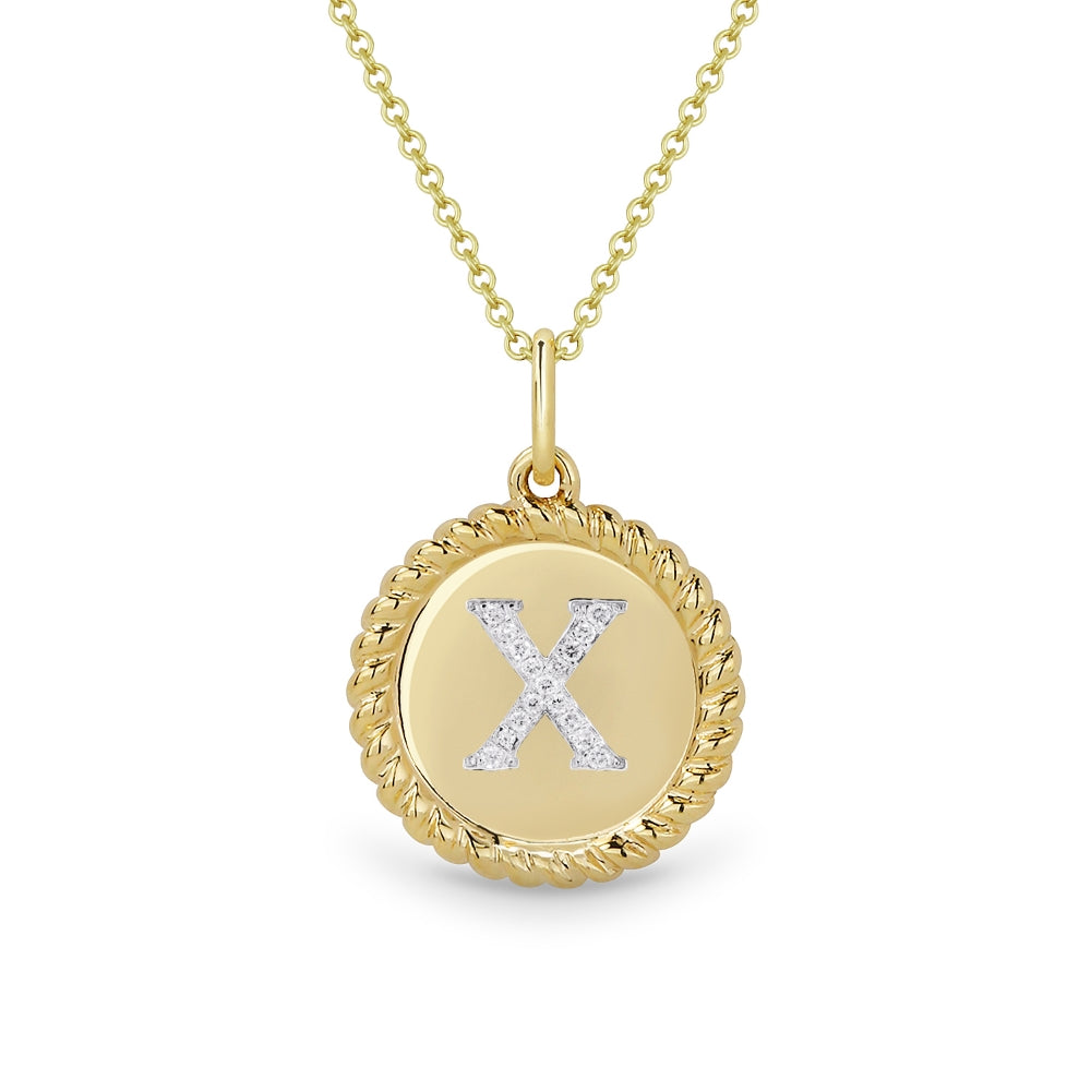 Beautiful Hand Crafted 14K Yellow Gold  Yellow Gold And Diamond Milano Collection Pendant