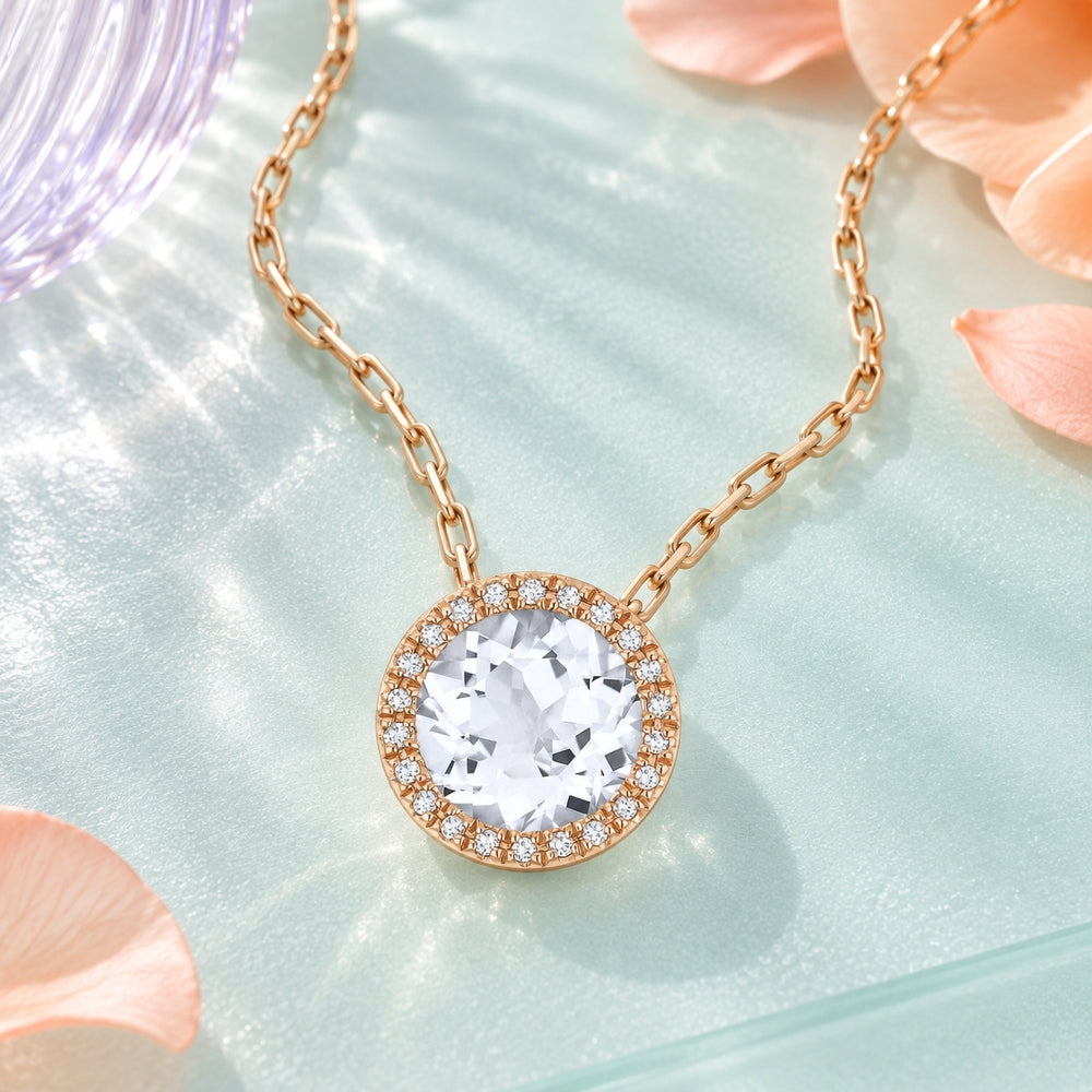 N1041 - 14K Gold Round Pendant