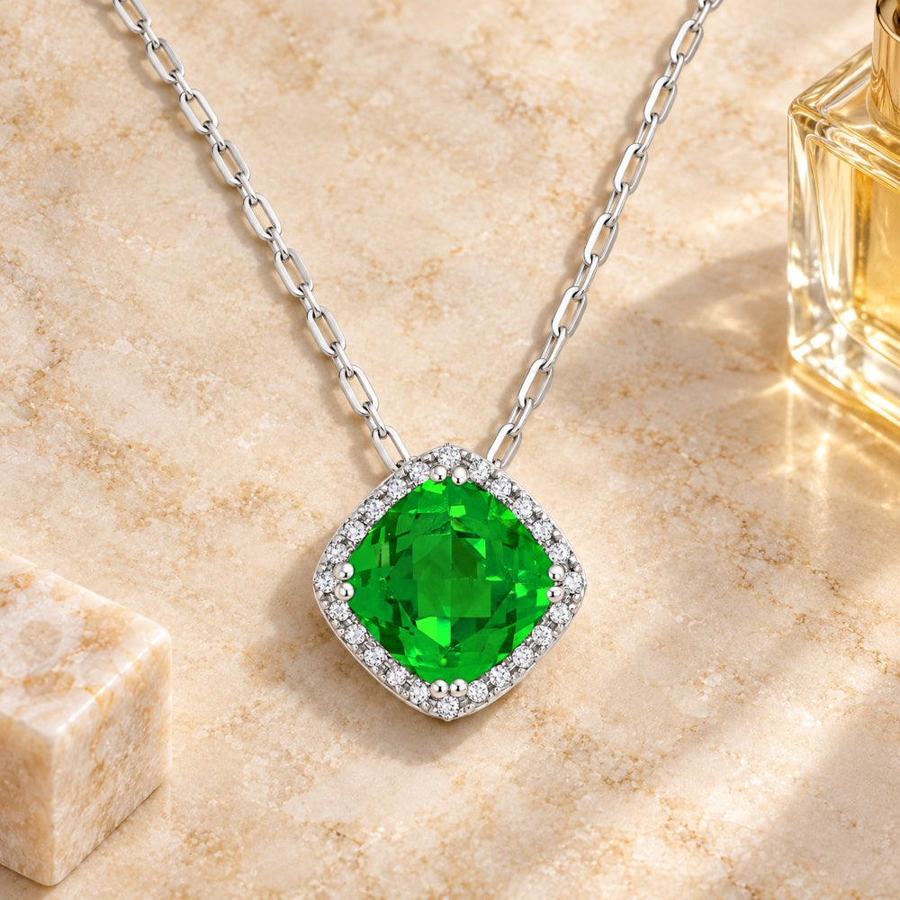 N1060 - 14K Gold Cushion Pendant