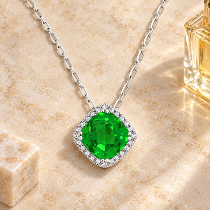 N1060 - 14K Gold Cushion Pendant