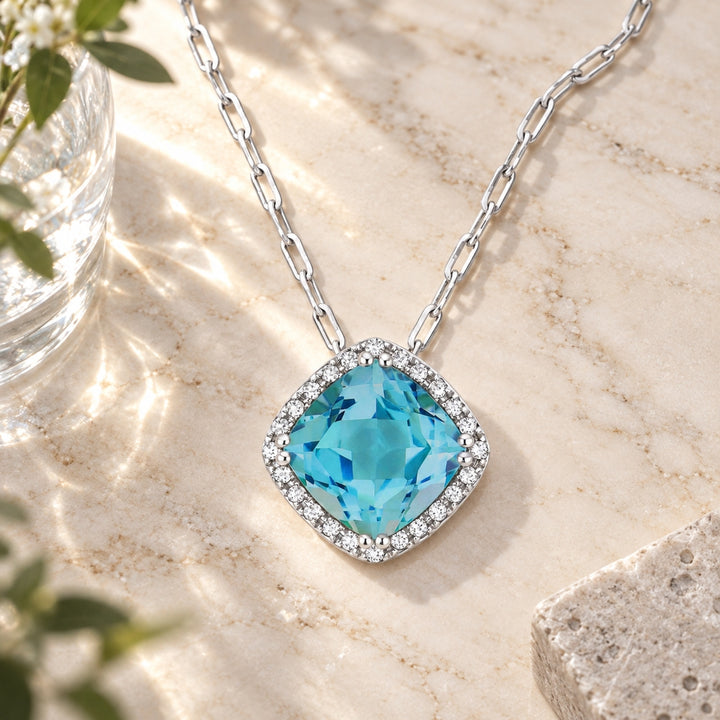 N1060 - 14K Gold Cushion Pendant