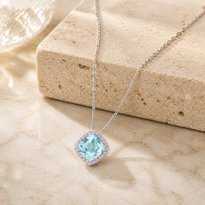 N1060 - 14K Gold Cushion Pendant