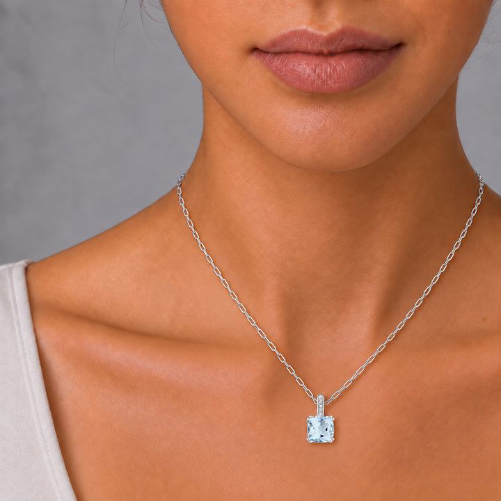 N1070 - 14K Gold Cushion Pendant