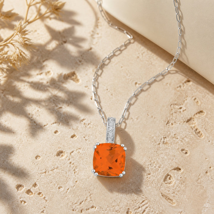 N1070 - 14K Gold Cushion Pendant