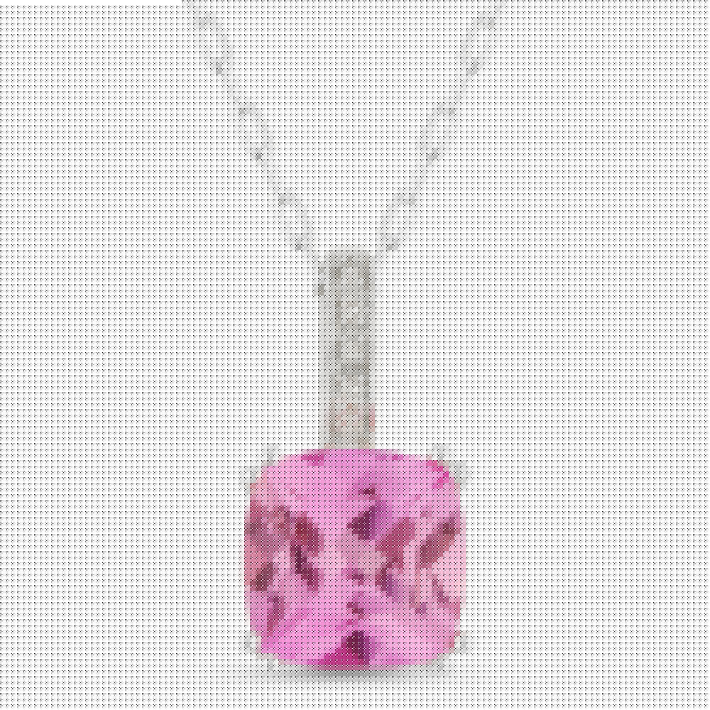 Beautiful Hand Crafted 14K White Gold 7MM Created Pink Sapphire And Diamond Essentials Collection Pendant