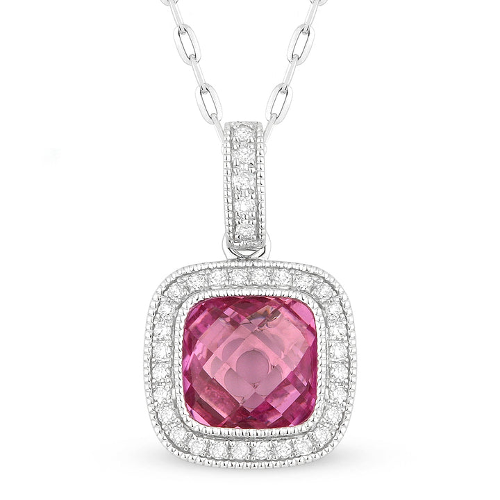 White Gold / Created Pink Sapphire