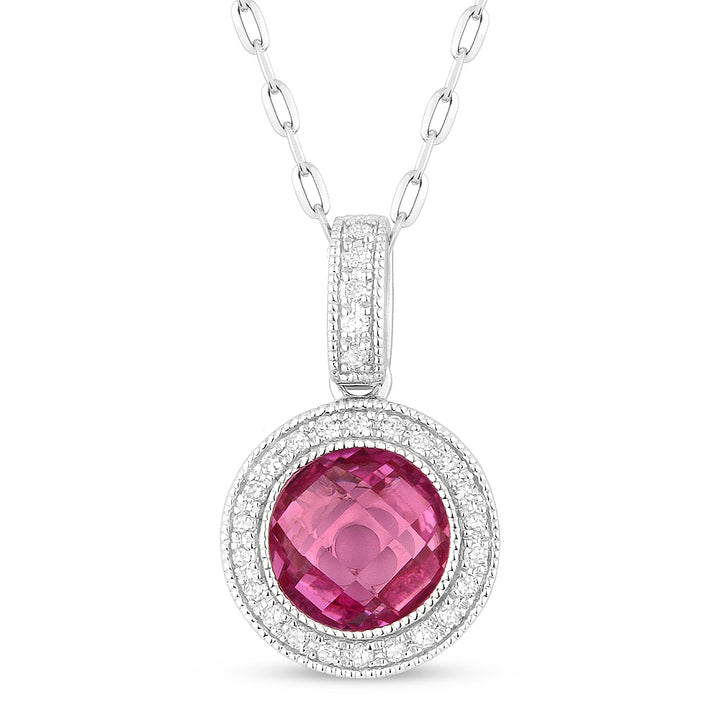 White Gold / Created Pink Sapphire