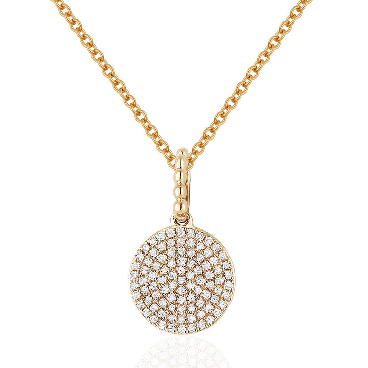 Beautiful Hand Crafted 14K Rose Gold White Diamond Milano Collection Pendant